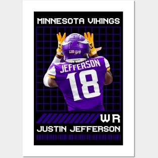 JUSTIN JEFFERSON - WR - MINNESOTA VIKINGS Posters and Art